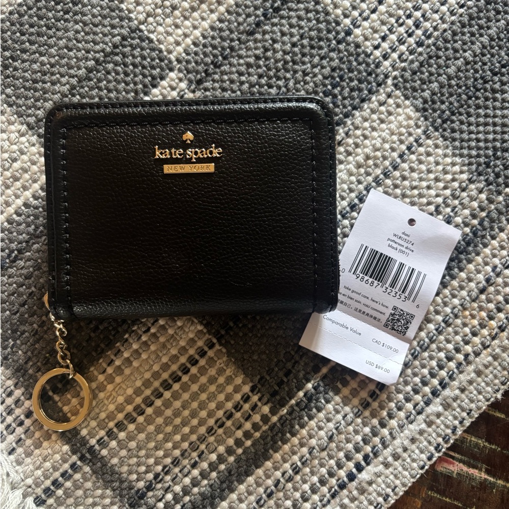 Kate Spade Black Leather Card Holder